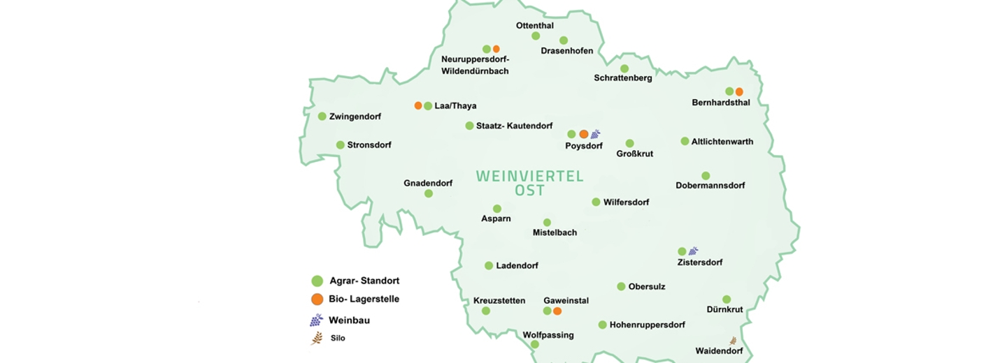 Agrar Standorte Lagerhaus Weinviertel Ost