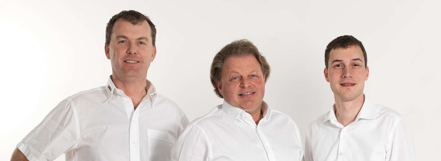 Verkaufsteam im Steyr Center NÖ Mitte bestehend aus Gerhard Wagner, Clemens Harm und Andreas Diry