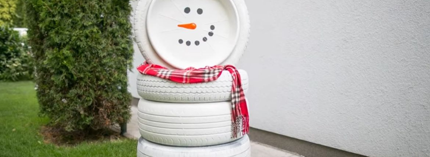 DIY Reifen-Schneemann