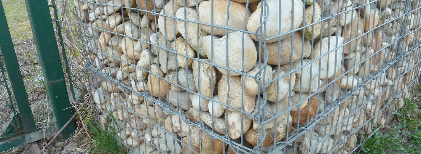 Gabionen im Garten