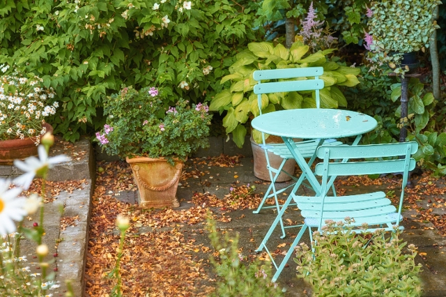 Herbstliche Terrasse