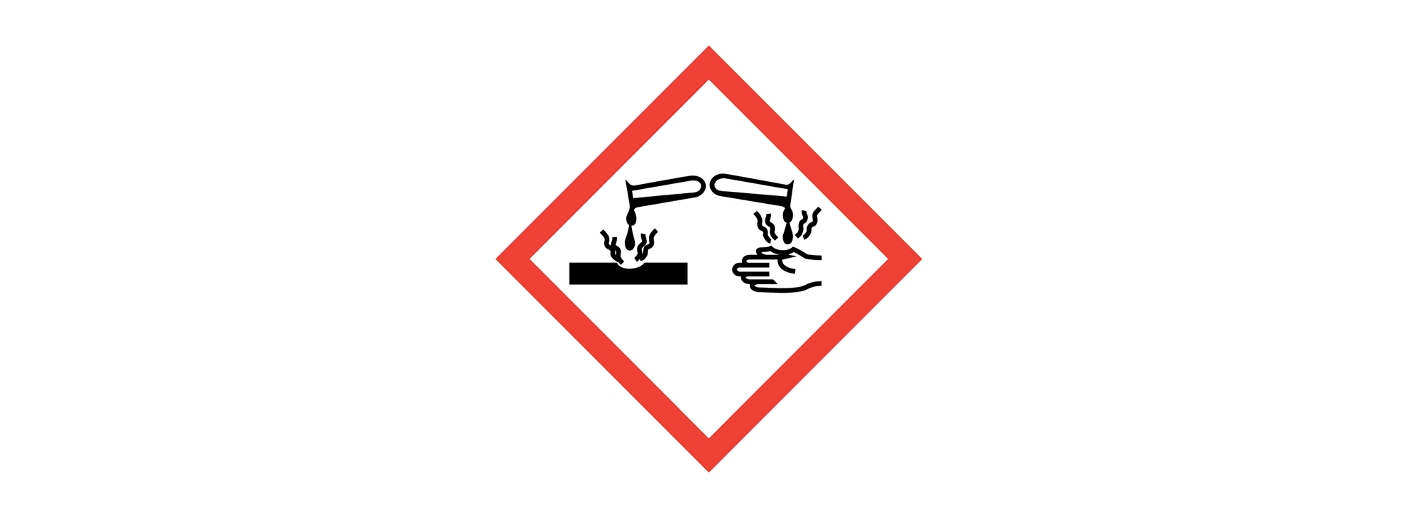 Gefahrensymbol ätzend/korrosiv