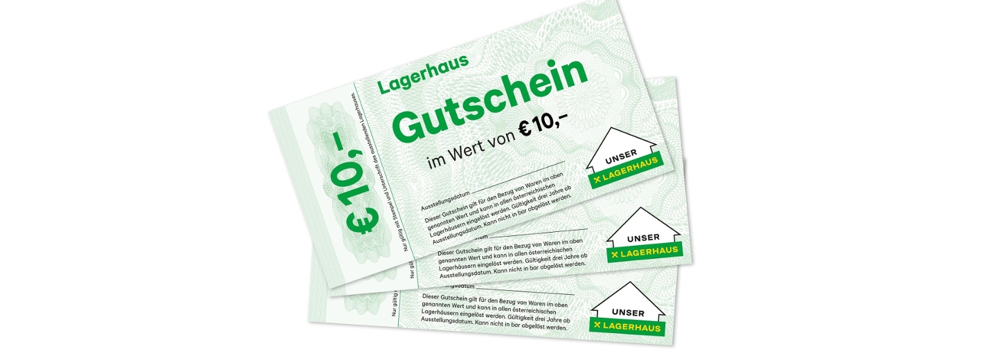 Lagerhaus Gutscheine Fächer