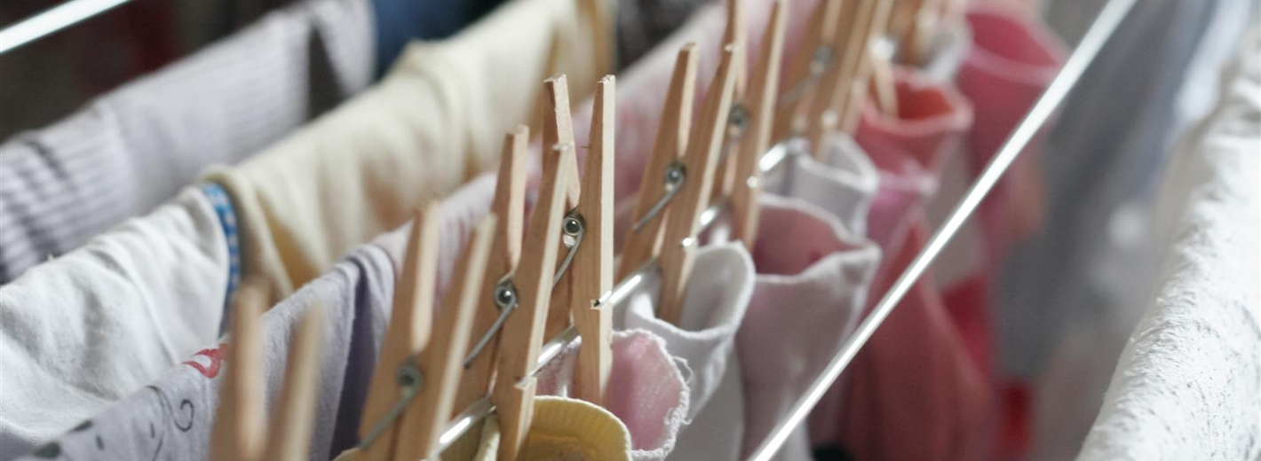 Socken auf Wäscheleine