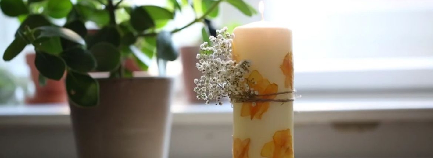 DIY - Blumenkerzen