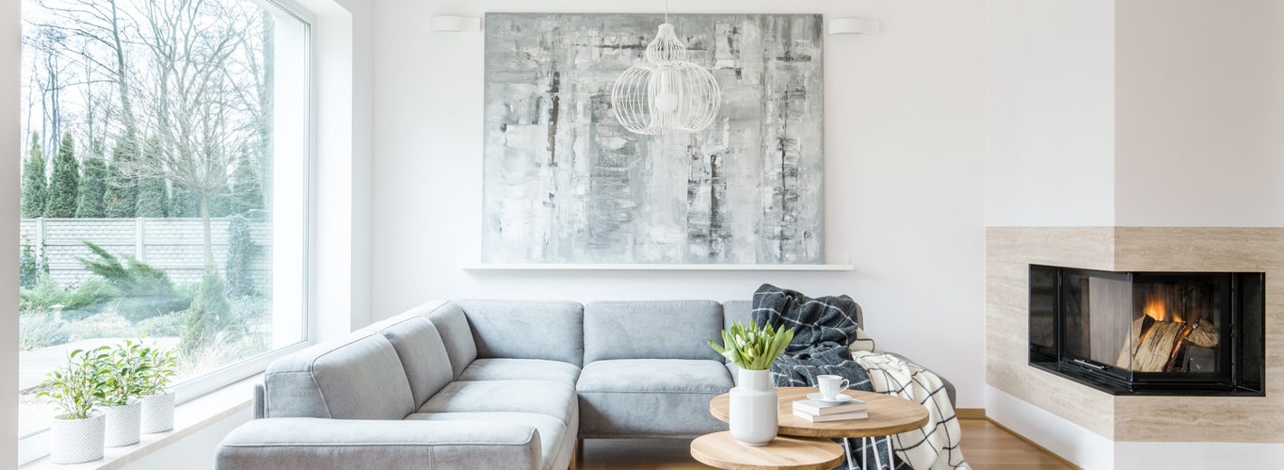 Vollflächige Fenster im Wohnzimmer