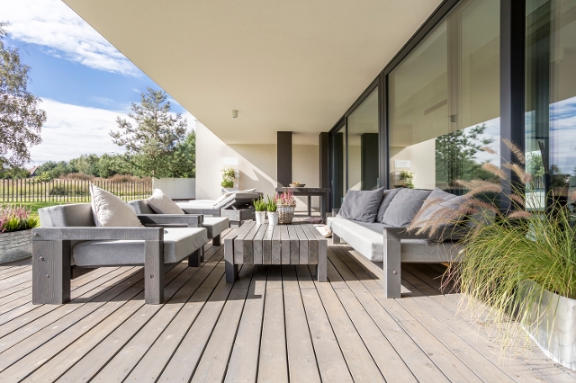 Verlängertes Wohnzimmer im Garten