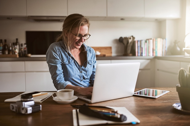Home-Office am Küchentisch