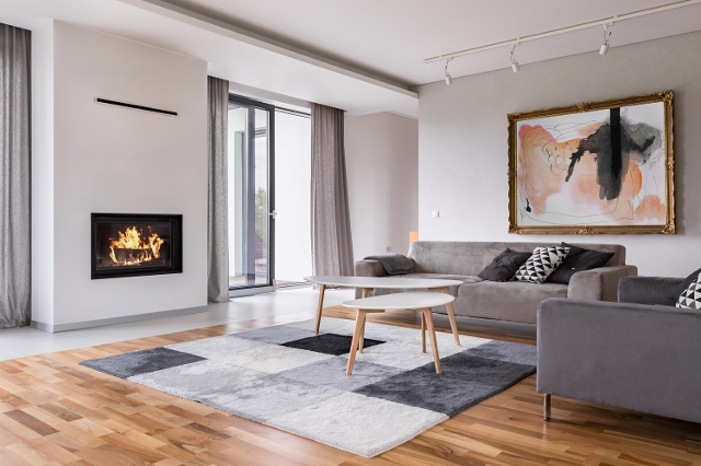 Kamin im Wohnzimmer