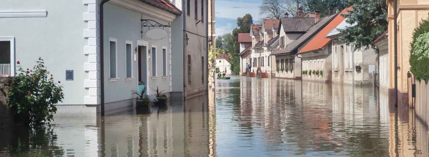 Hochwasser in der Stadt