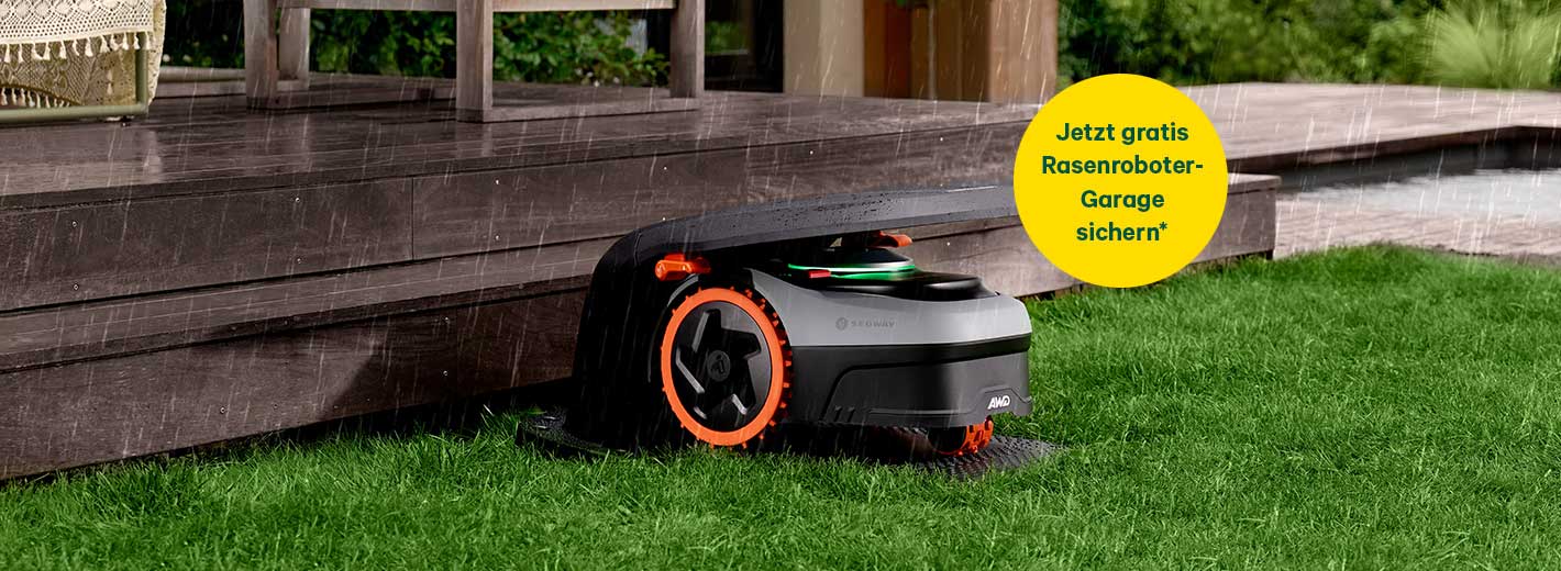 Rasenroboter mit Gratis-Garage