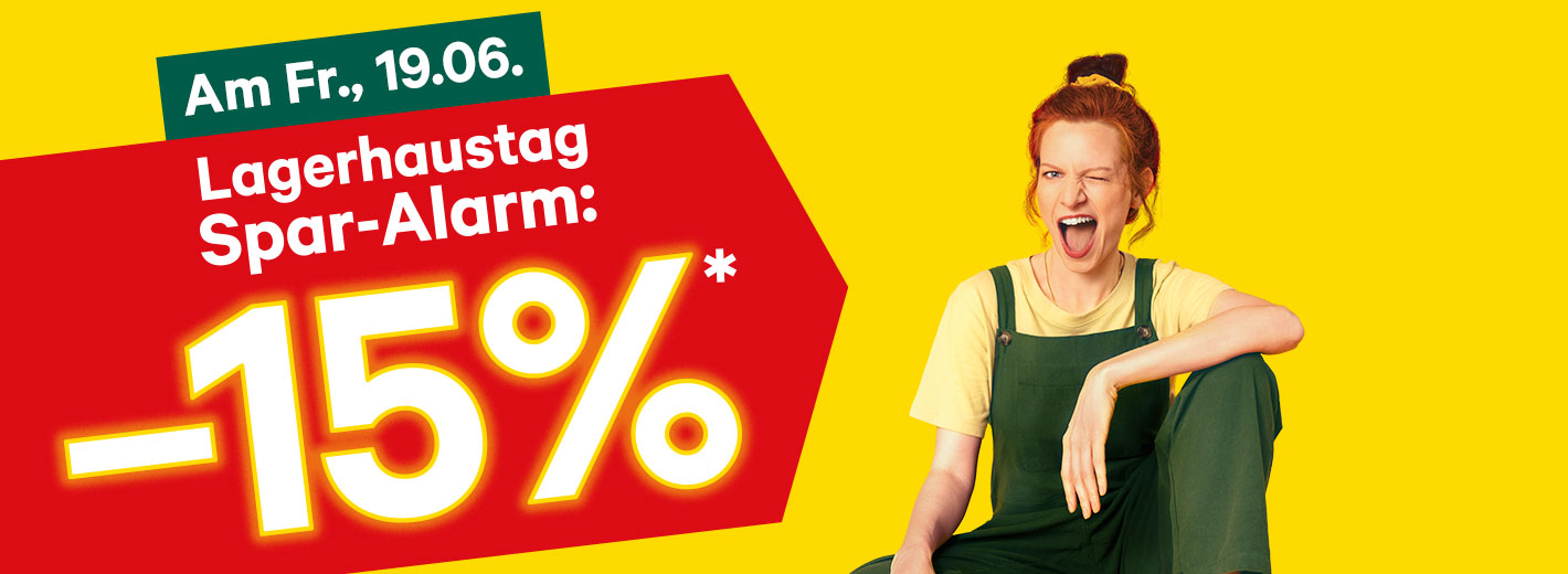 Lagerhaustag Spar-Alarm am Freitag, den 19.06.2026
