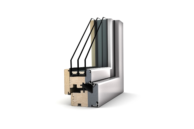 HF 410 Holz-Aluminium-Fenster im Designstil home soft