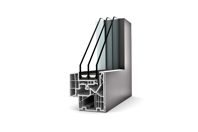 KF 320 Kunststoff-Aluminium-Fenster im Designstil studio