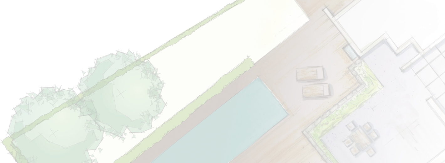 Ausschnitt von einer Zeichnung für einen Gartenplan