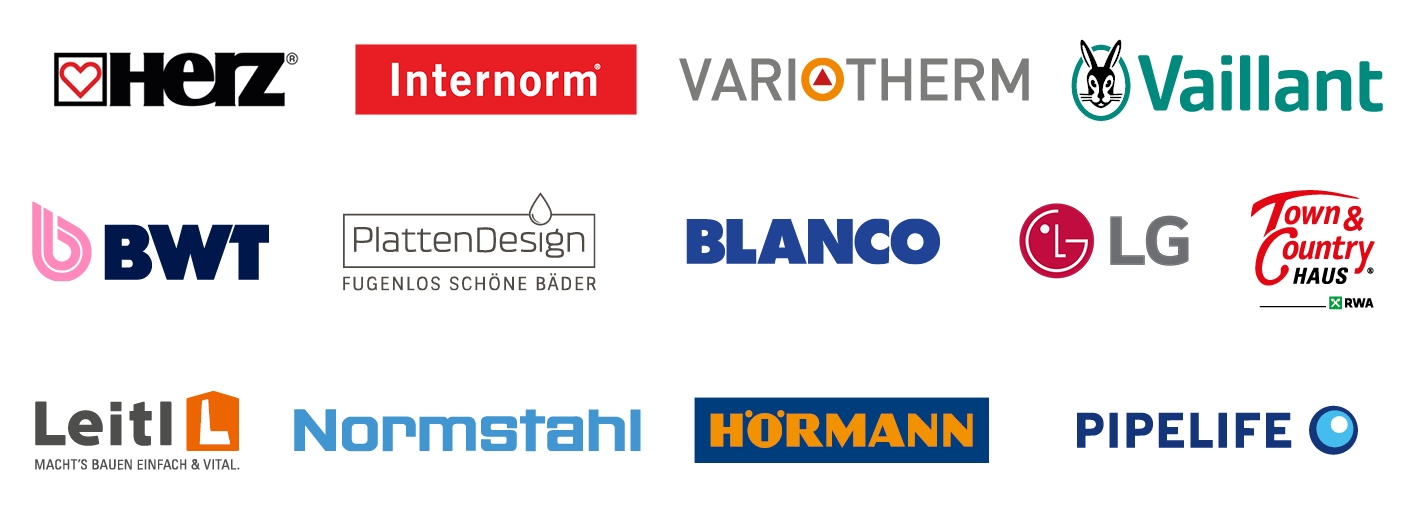 Abbildung der starken Partnerfirmen durch Logos