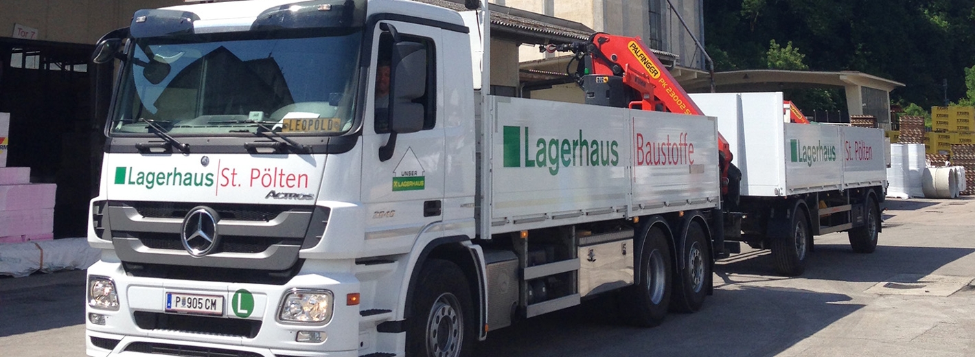 Lagerhaus St. Pölten Baustoff-LKW
