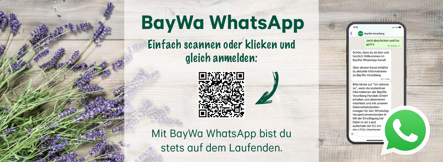 Hier für BayWa WhatsApp anmelden