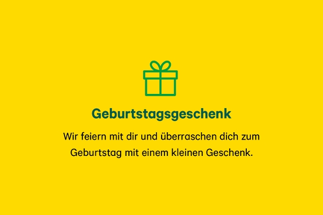 Wir feiern mit dir und überraschen dich zum Geburtstag mit einem kleinen Geschenk
