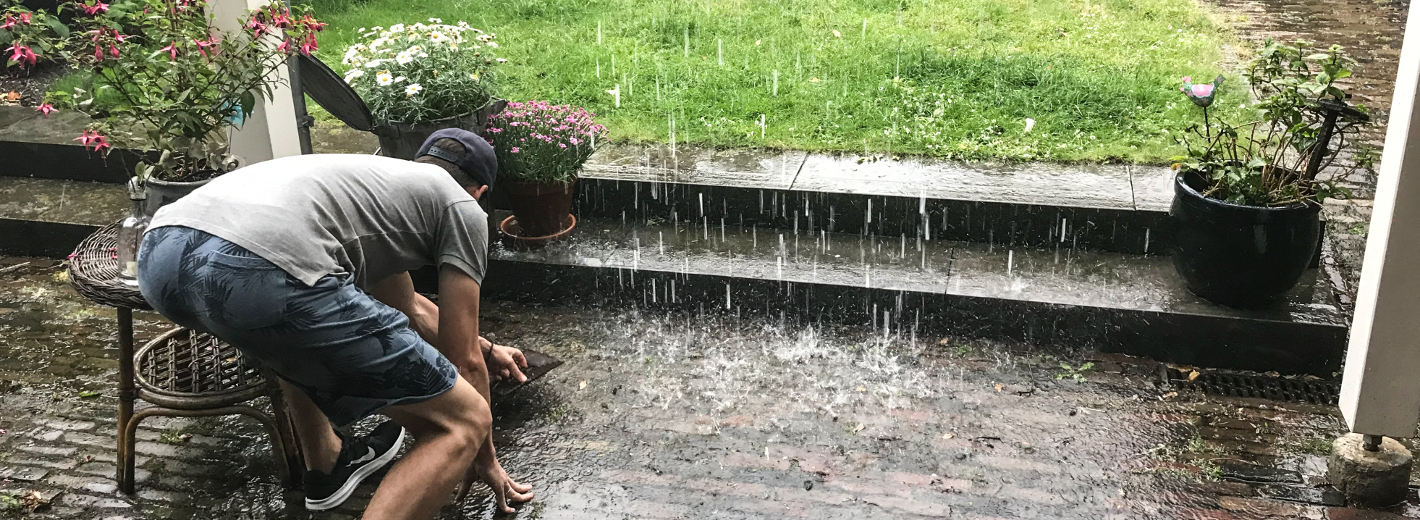 Überschwemmung im Garten