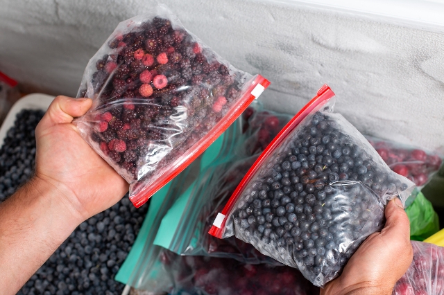 Himbeeren und Blaubeeren einfrieren zum Haltbarmachen