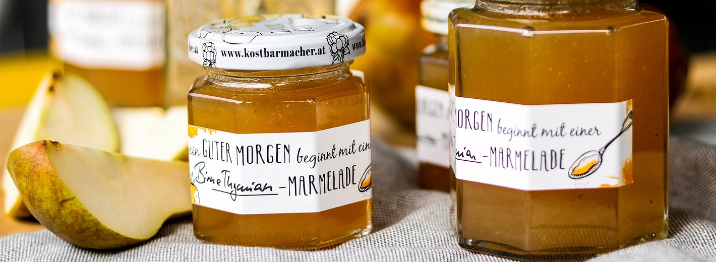 Marmelade mit Birne und Thymian