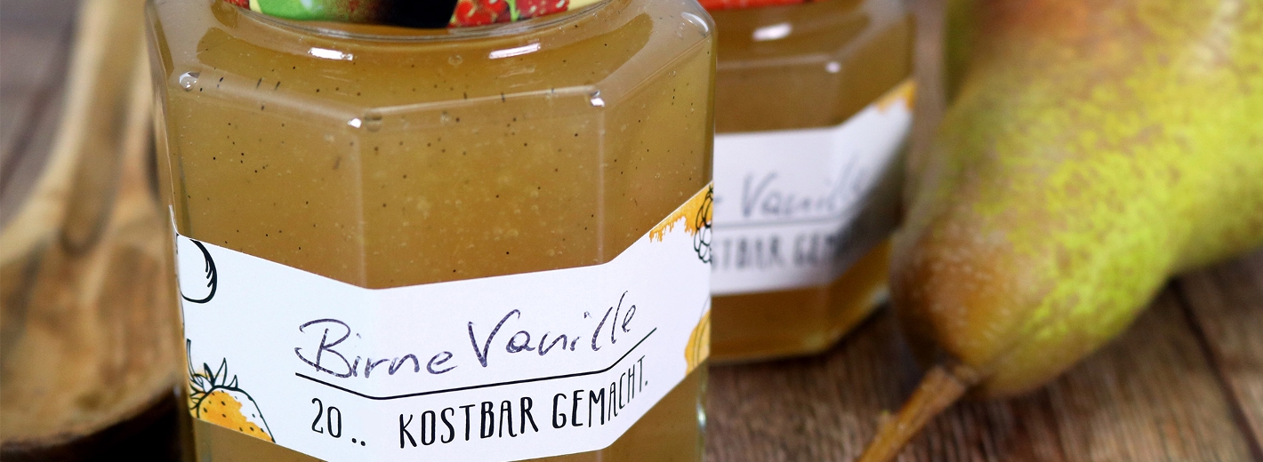 Marmelade mit Birne und Vanille