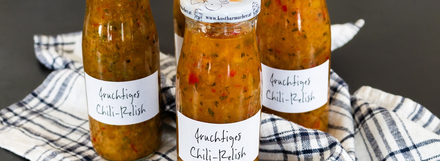 Chili Relish im Kostbarmacher Glas