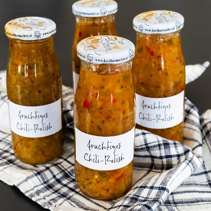 Chili Relish im Kostbarmacher Glas