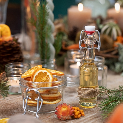 Glühmostsirup als Geschenk aus der Küche