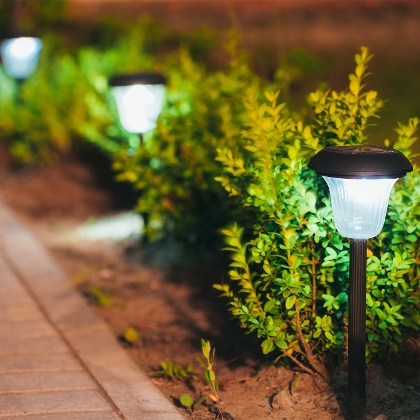 Solarleuchten im Garten