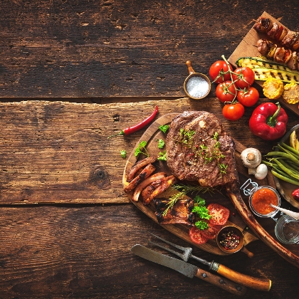 Gemischte köstliche Grillplatte