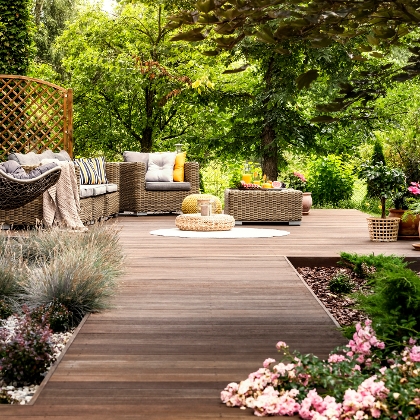 Terrasse aus Holz
