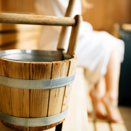 Saunakübel in Sauna