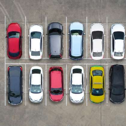 Parkende Autos