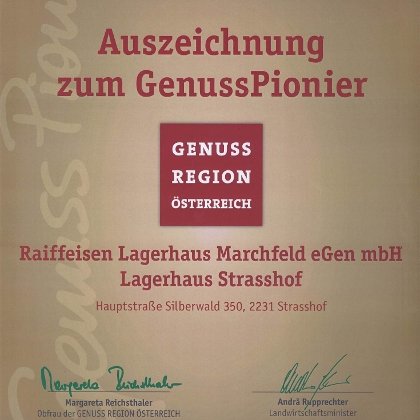 Auszeichnung zum GenussPionier