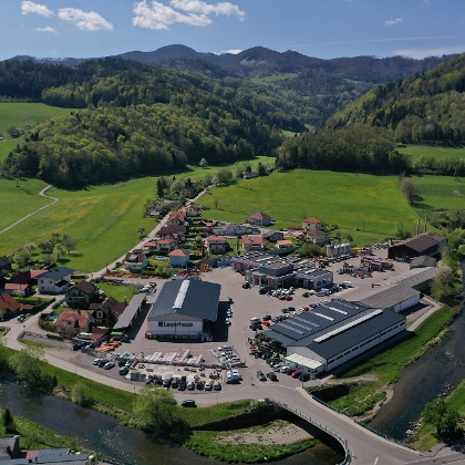 Drohnenaufnahme des Standort St. Veit an der Gölsen