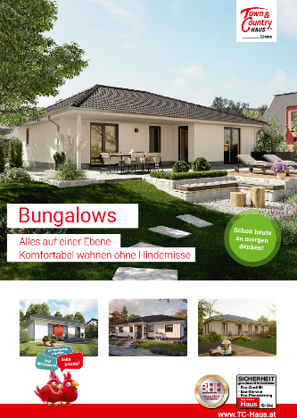 TC Bungalows Alles auf einer Ebene - Komfortabel wohnen ohne Hindernisse - Schon heute an morgen denken. TC Bungalow mit Terrasse und Garten