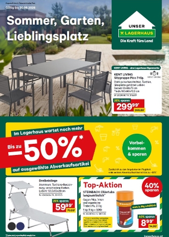 Sommer, Garten, Lieblingsplatz. Flugblatt gültig bis 30.8.2026