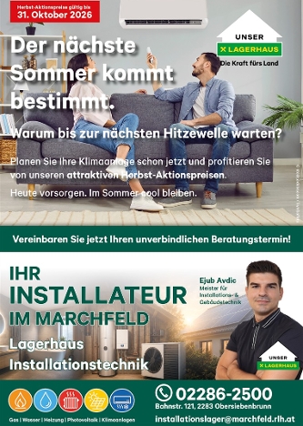 Lagerhaus Marchfeld Klimaanalgen Aktion Herbst 2026