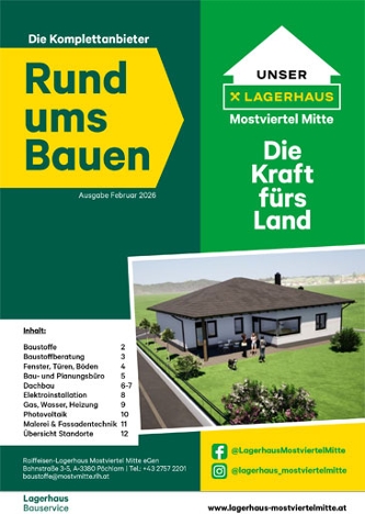 Titelseite Rund ums Bauen Broschüre Ausgabe Februar 2026